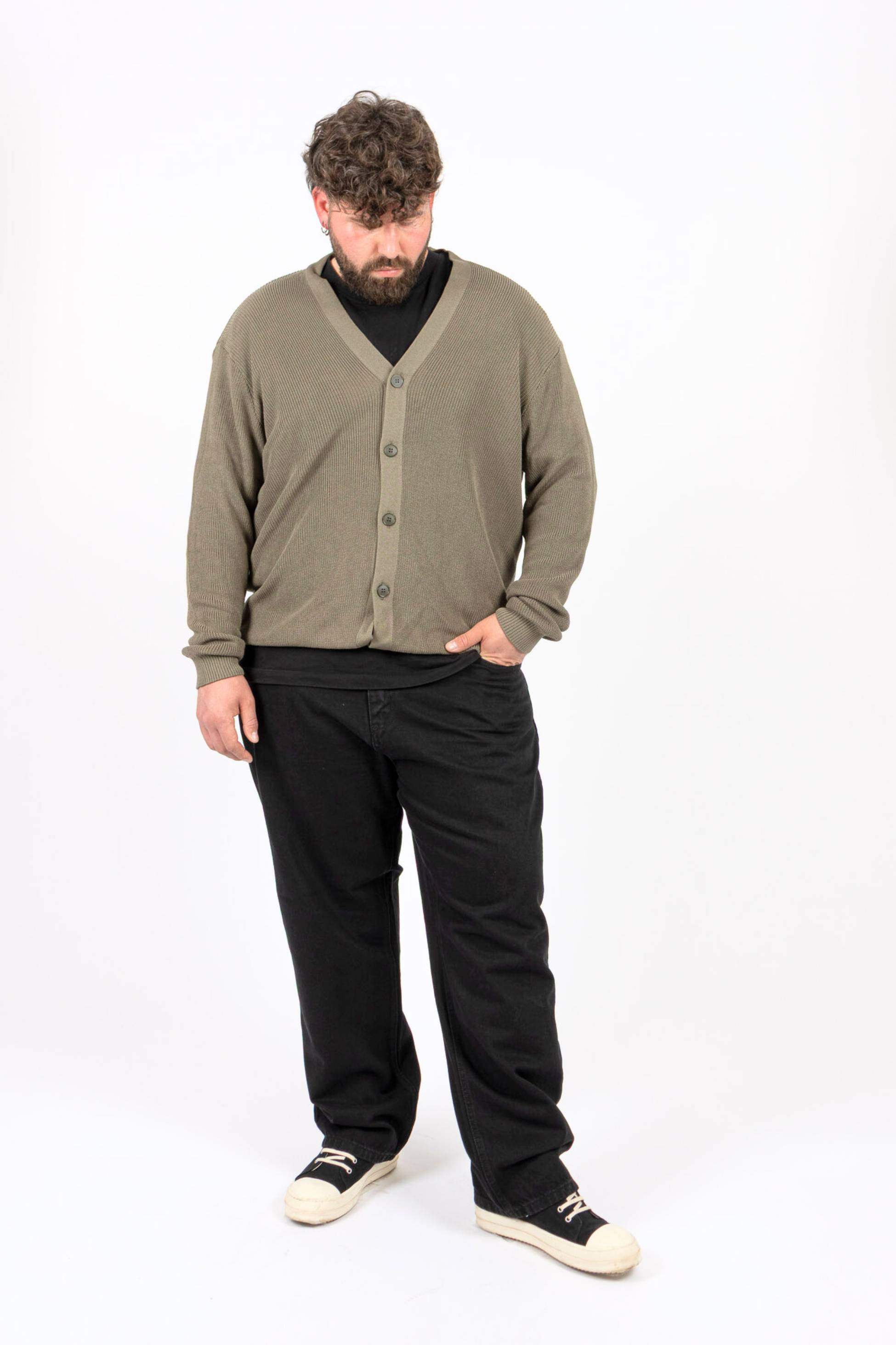 Jeans Neri Baggy Fit Uomo Taglie Forti