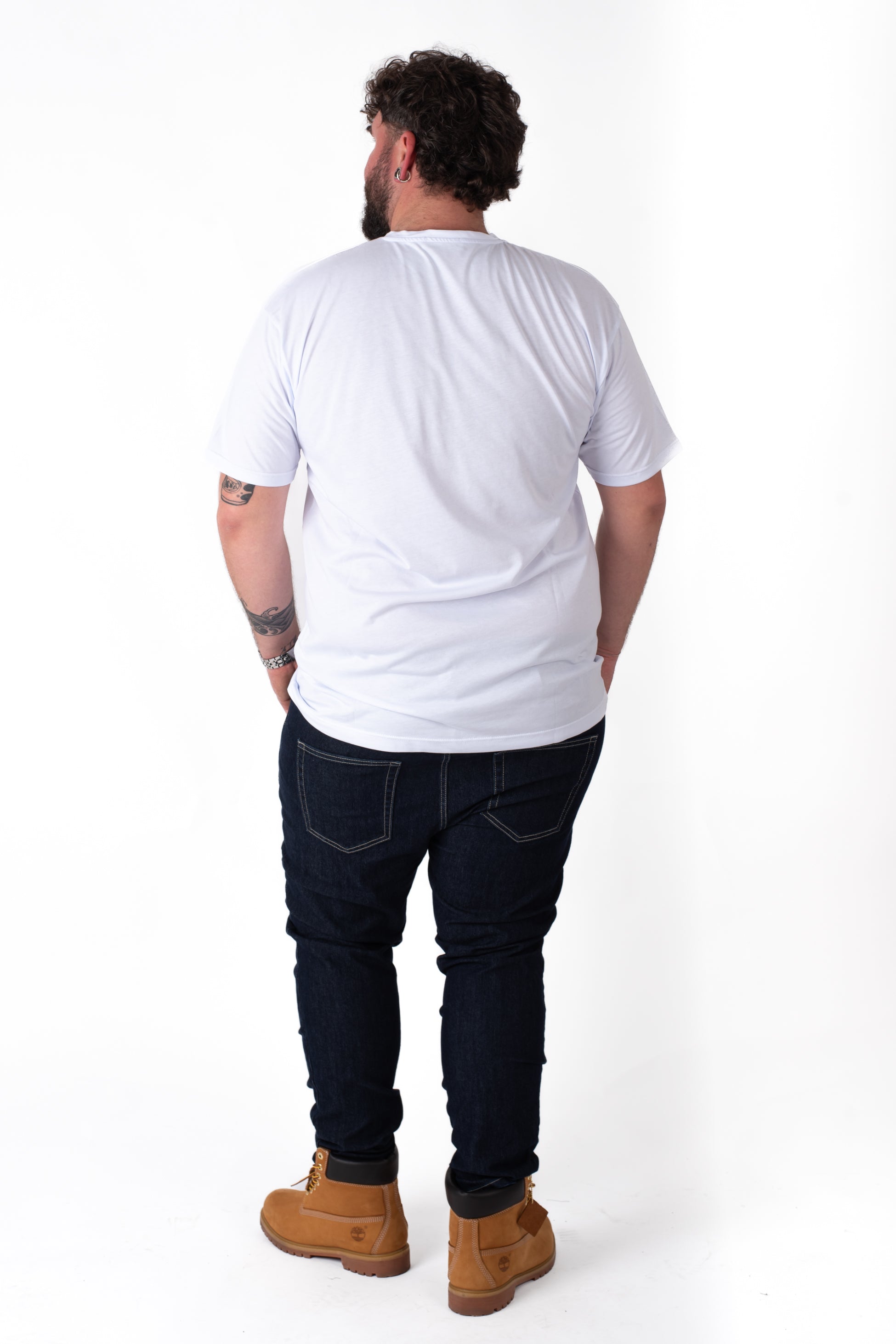Jeans Regular Fit Blu Scuro Denim Elasticizzato Uomo Taglie Forti