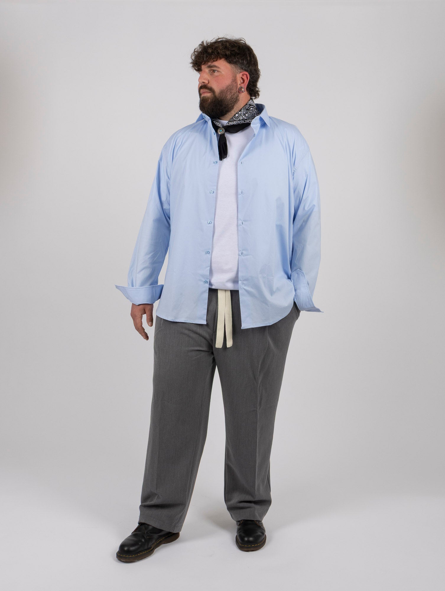 Camicia Azzurra Uomo Taglie Forti