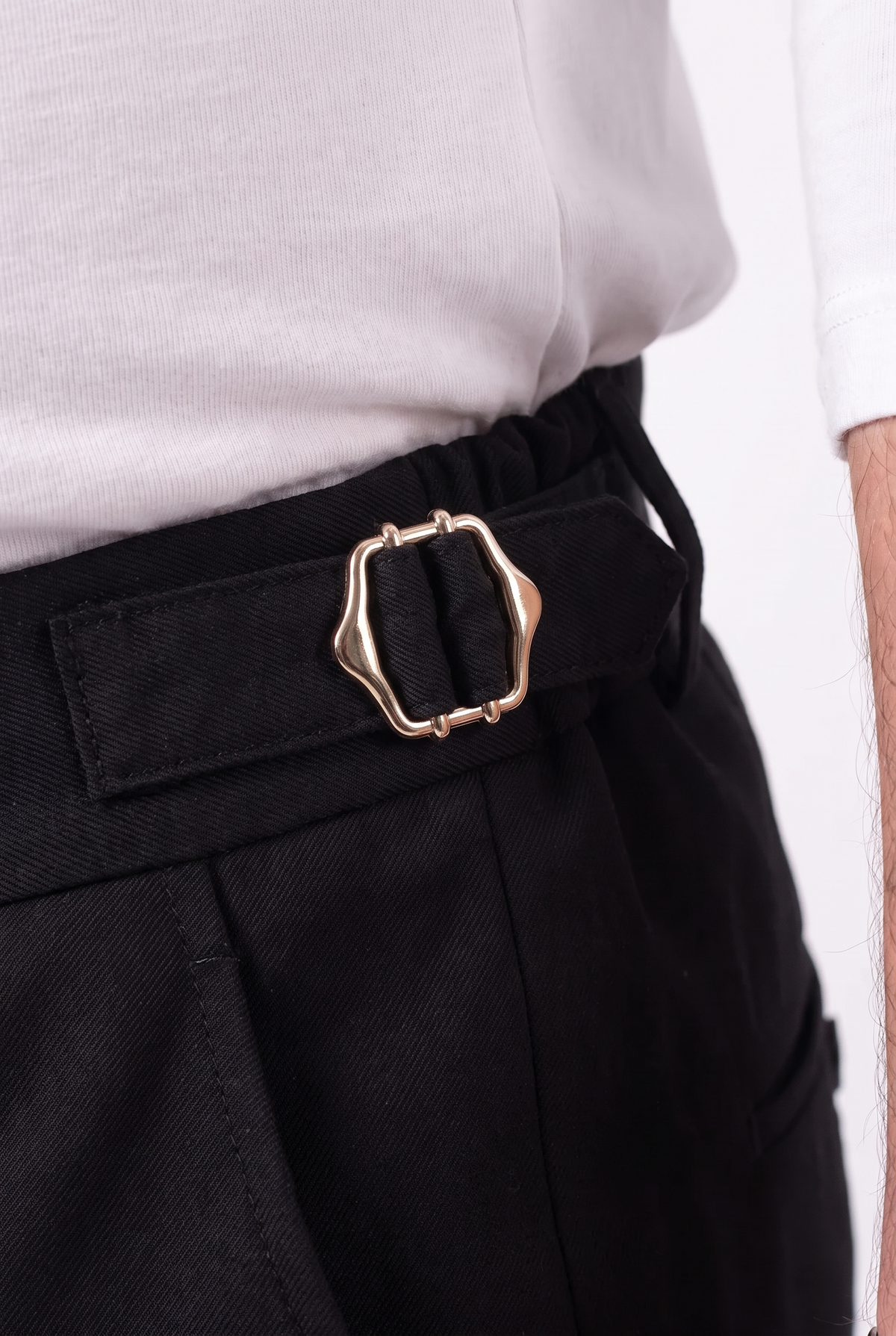 Pantalone Elegante Tokyo Nero Gamba Larga Uomo Taglie Forti