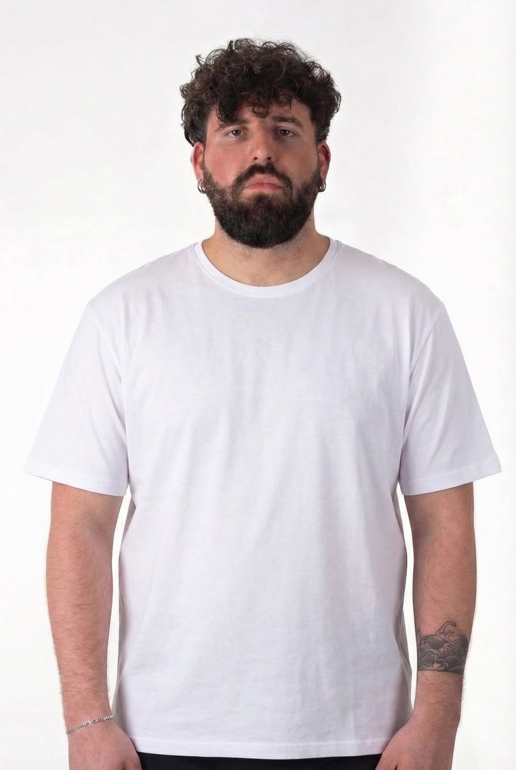 Maglia Intima Girocollo Maxfort Bianca Cotone Uomo Taglie Forti