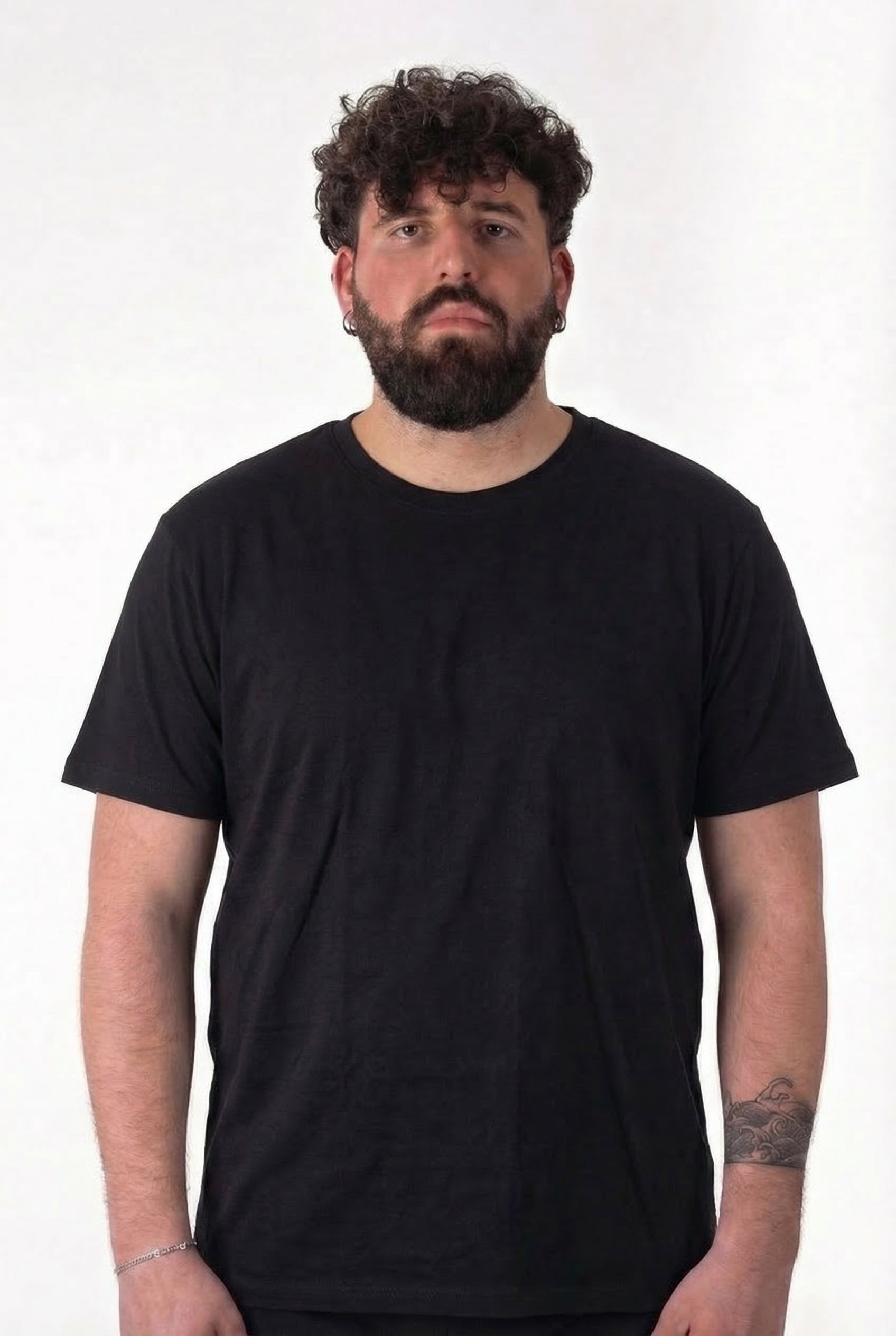 Maglia Intima Girocollo Maxfort Nera Cotone Uomo Taglie Forti