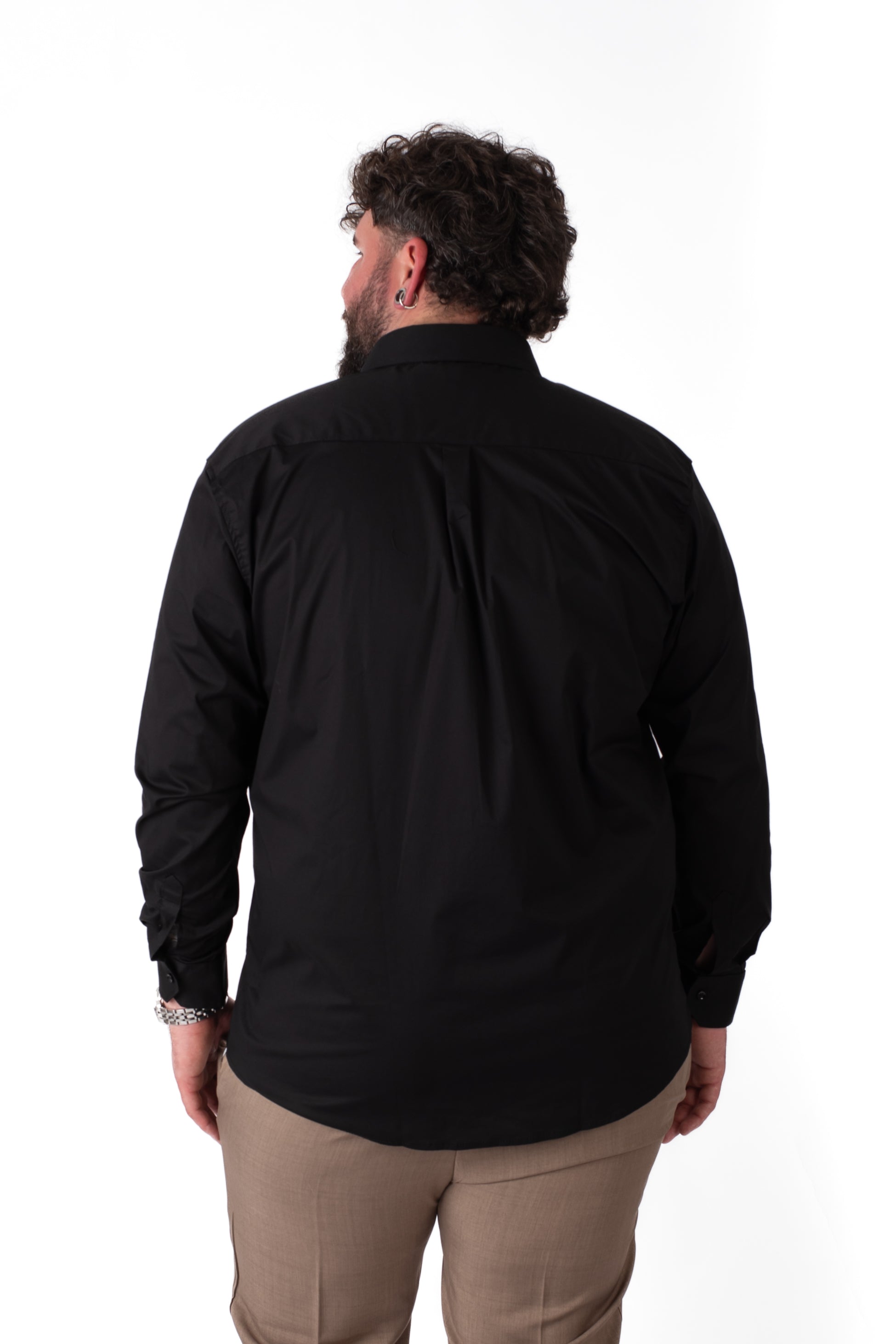 Camicia Nera Uomo Taglie Forti