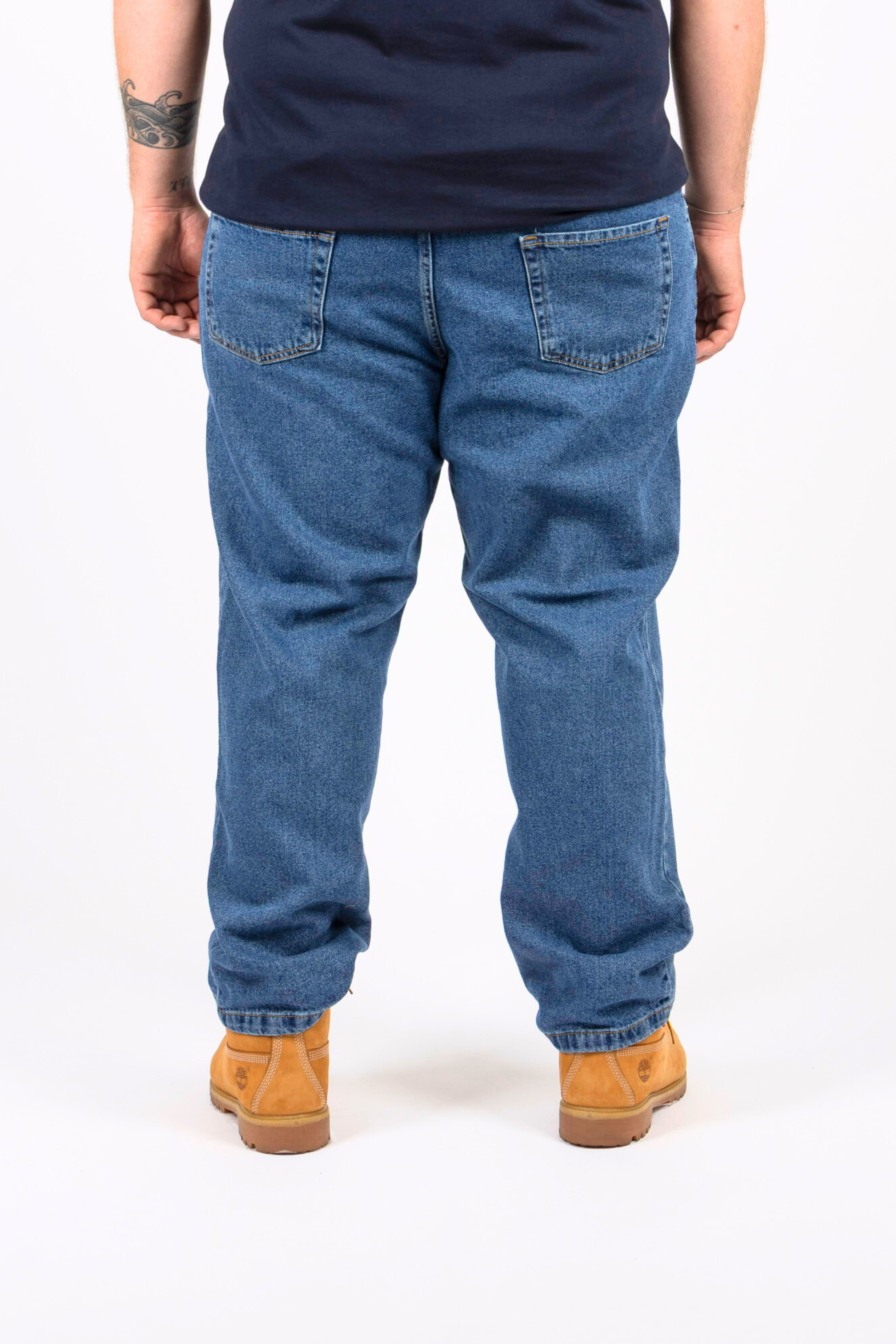 Jeans Blu Medio Baggy Fit Uomo Taglie Forti
