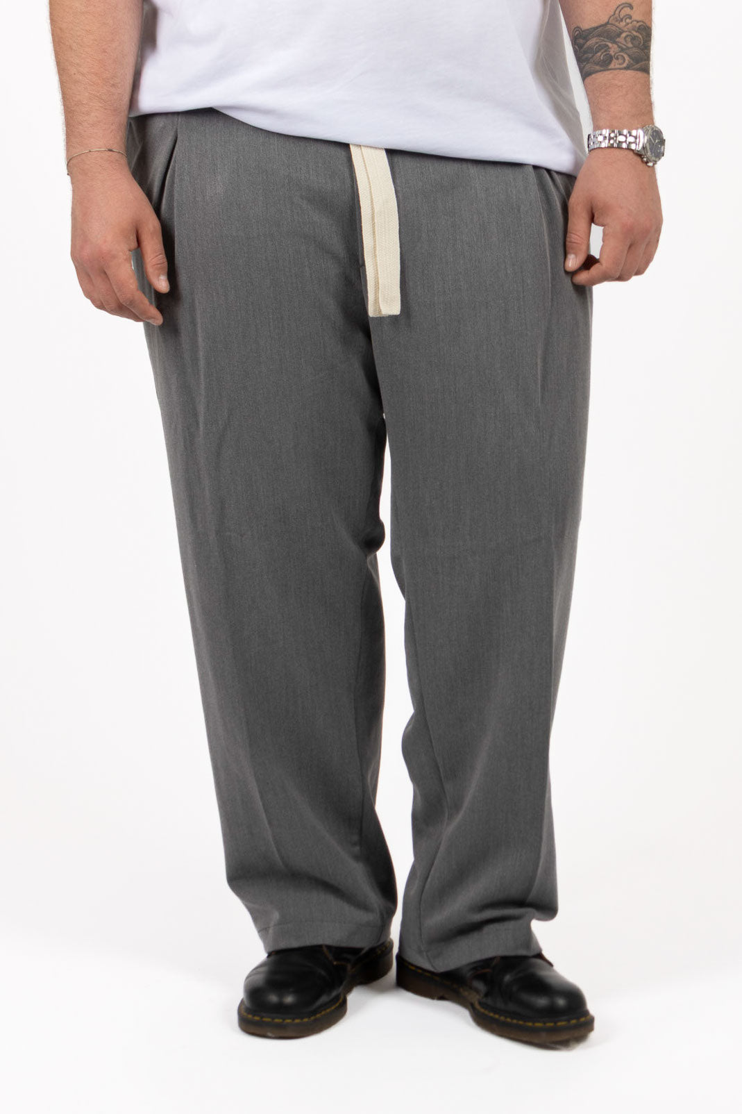 Pantaloni con Bustino in Molla Fondo Largo Uomo Taglie Forti