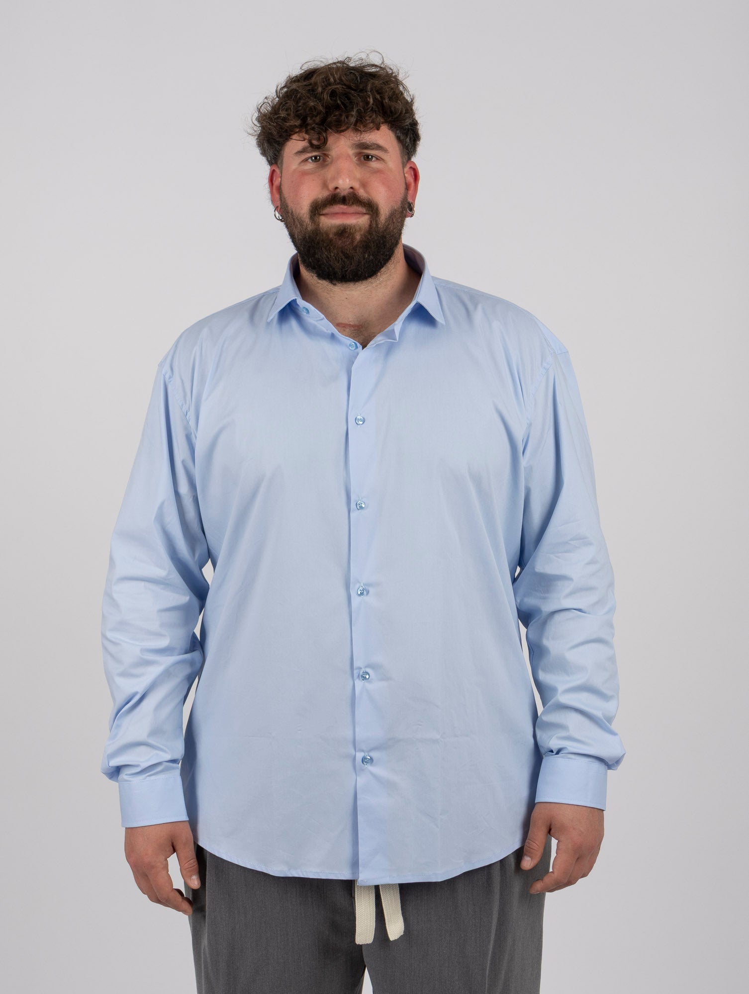 Camicia Azzurra Uomo Taglie Forti