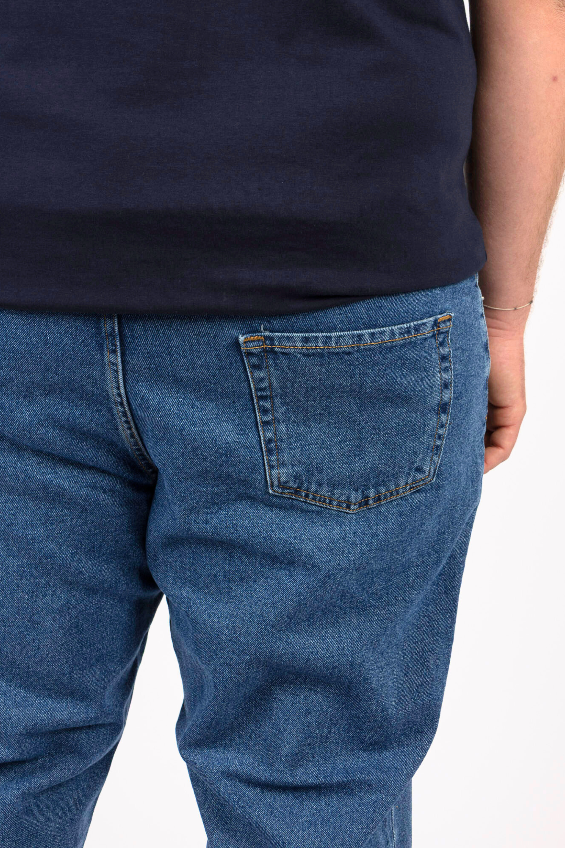 Jeans Blu Medio Baggy Fit Uomo Taglie Forti