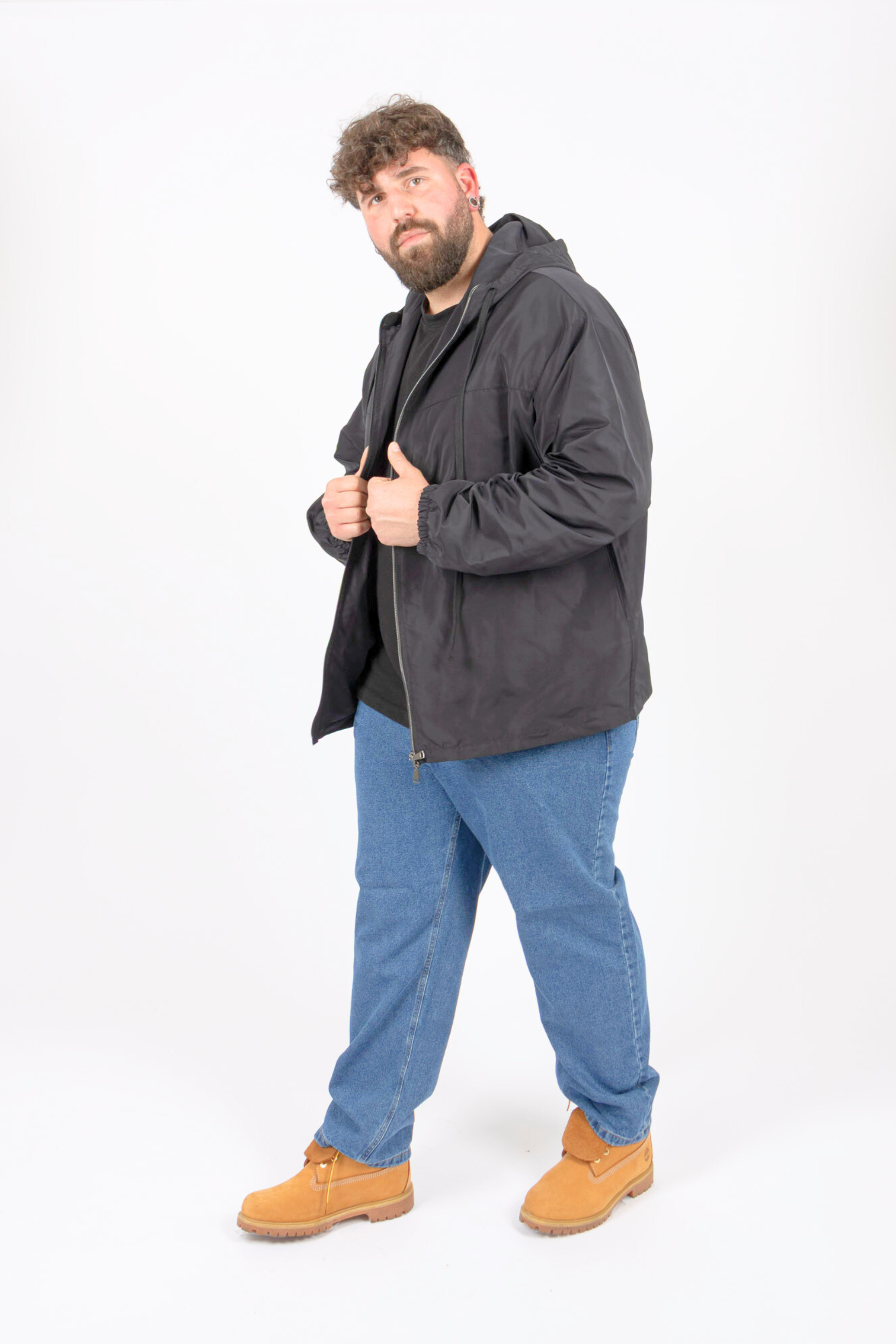 Jeans Blu Medio Baggy Fit Uomo Taglie Forti