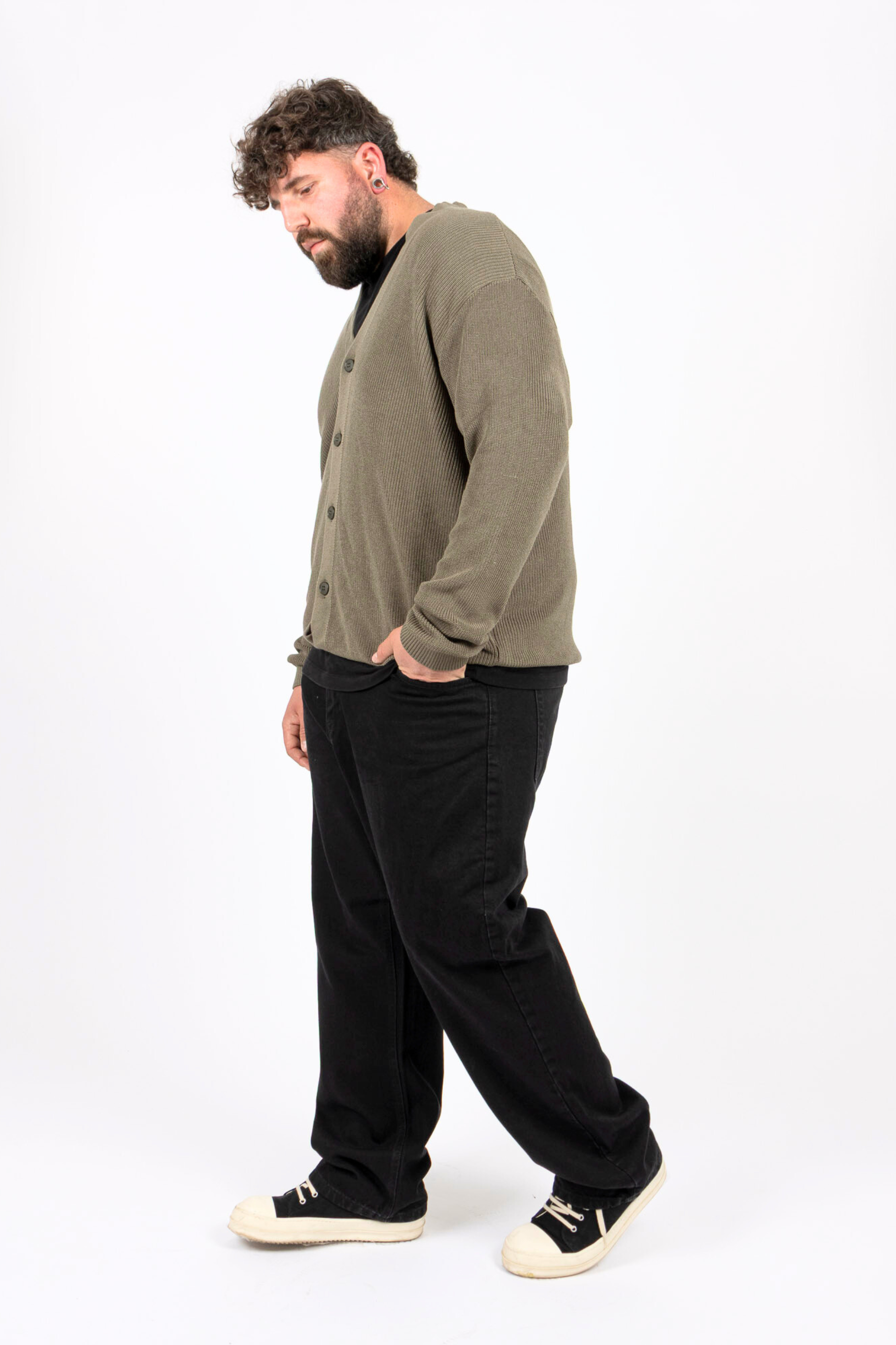 Jeans Neri Baggy Fit Uomo Taglie Forti