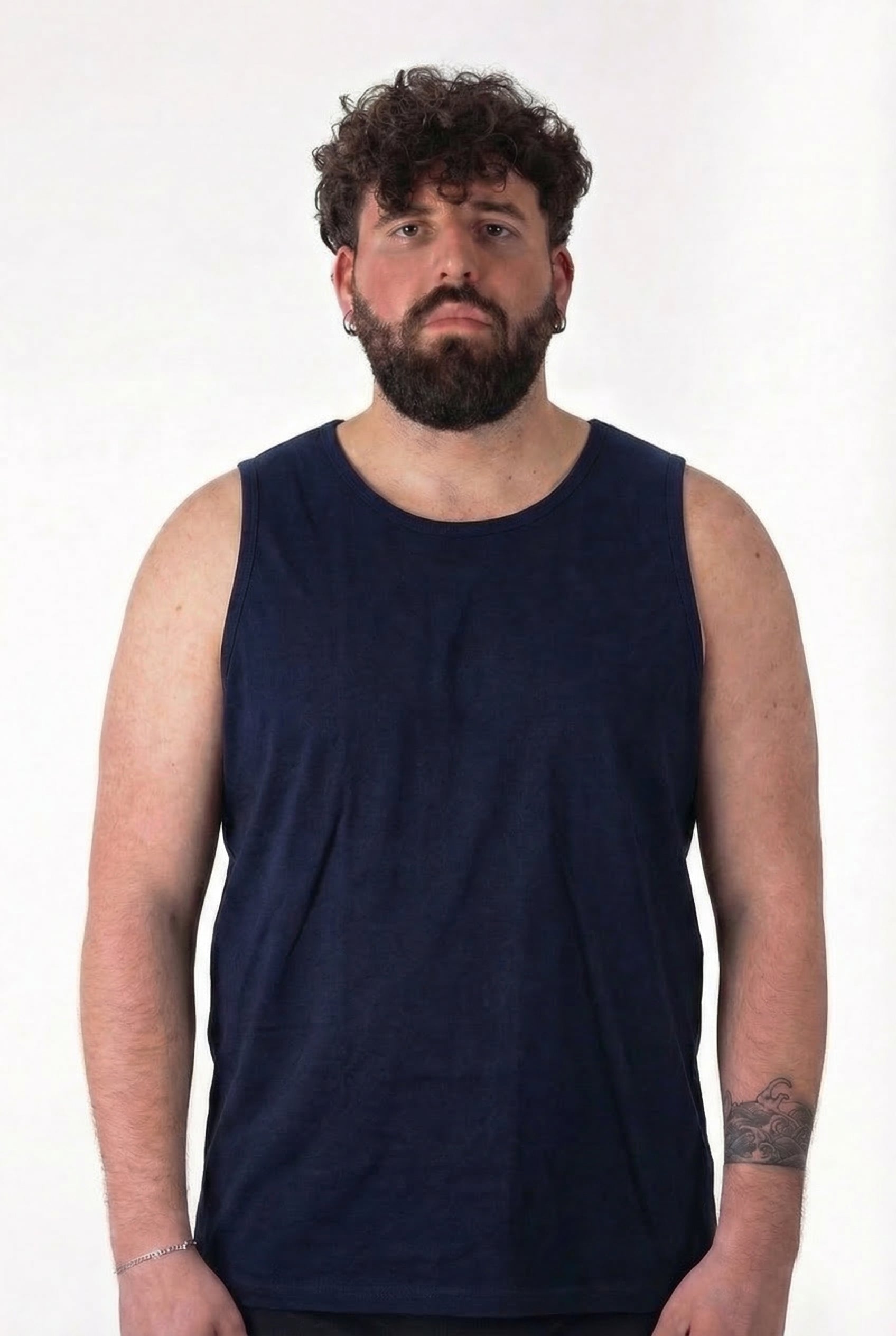 Canotta Intima Maxfort Blu Cotone Uomo Taglie Forti