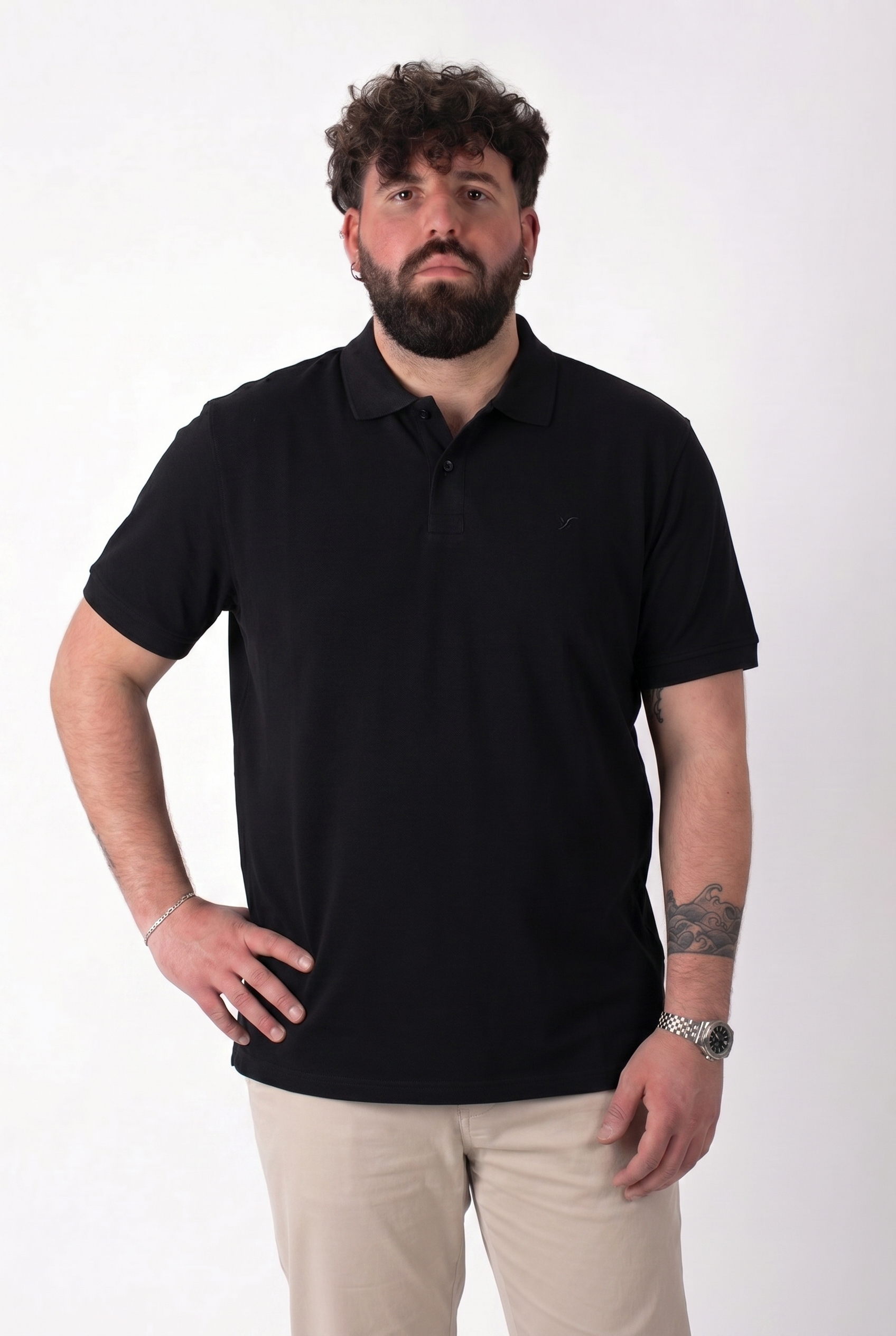 Polo MaxFort Nera Uomo Taglie Forti