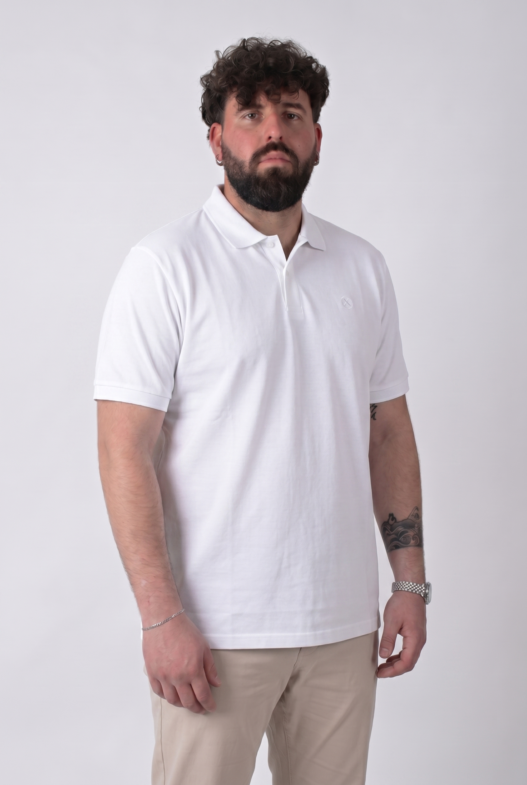 Polo MaxFort Bianca Uomo Taglie Forti