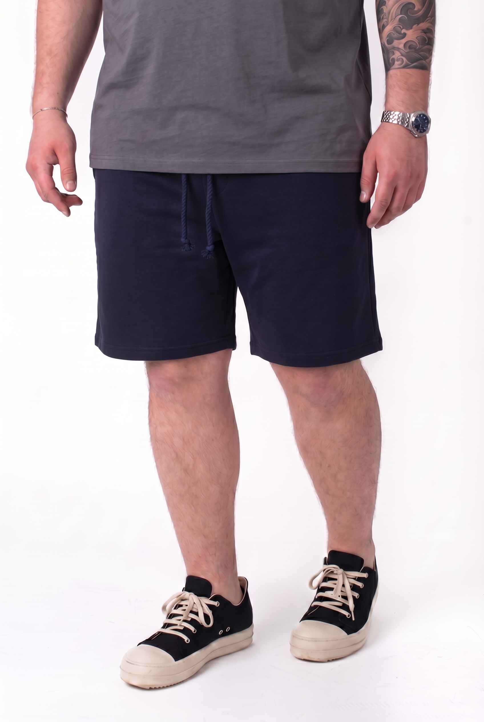 Bermuda Infinity Blu Navy con Bustino in Molla Uomo Taglie Forti