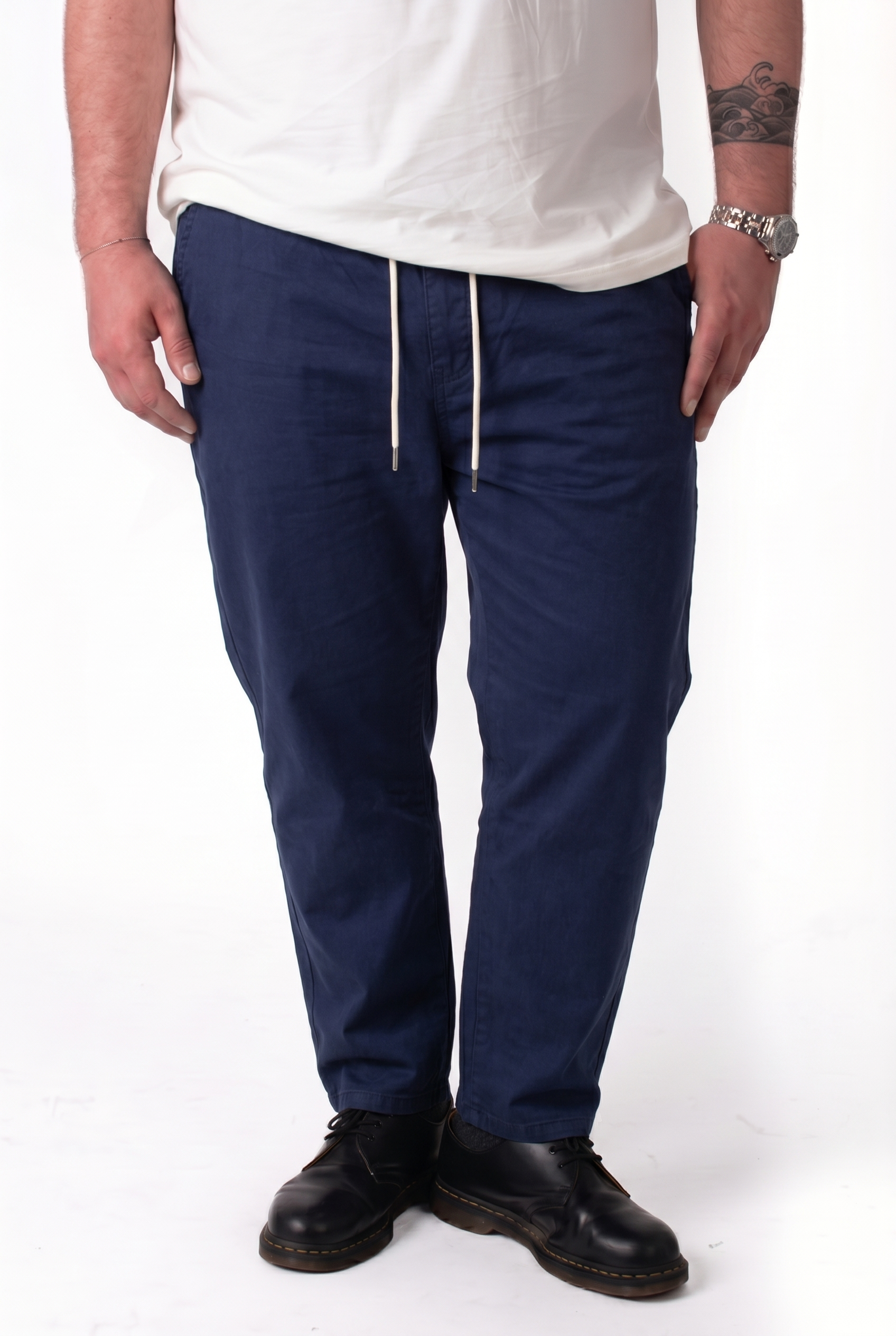 Pantalaccio Cannes Blu Navy con Bustino in Molla Uomo Taglie Forti