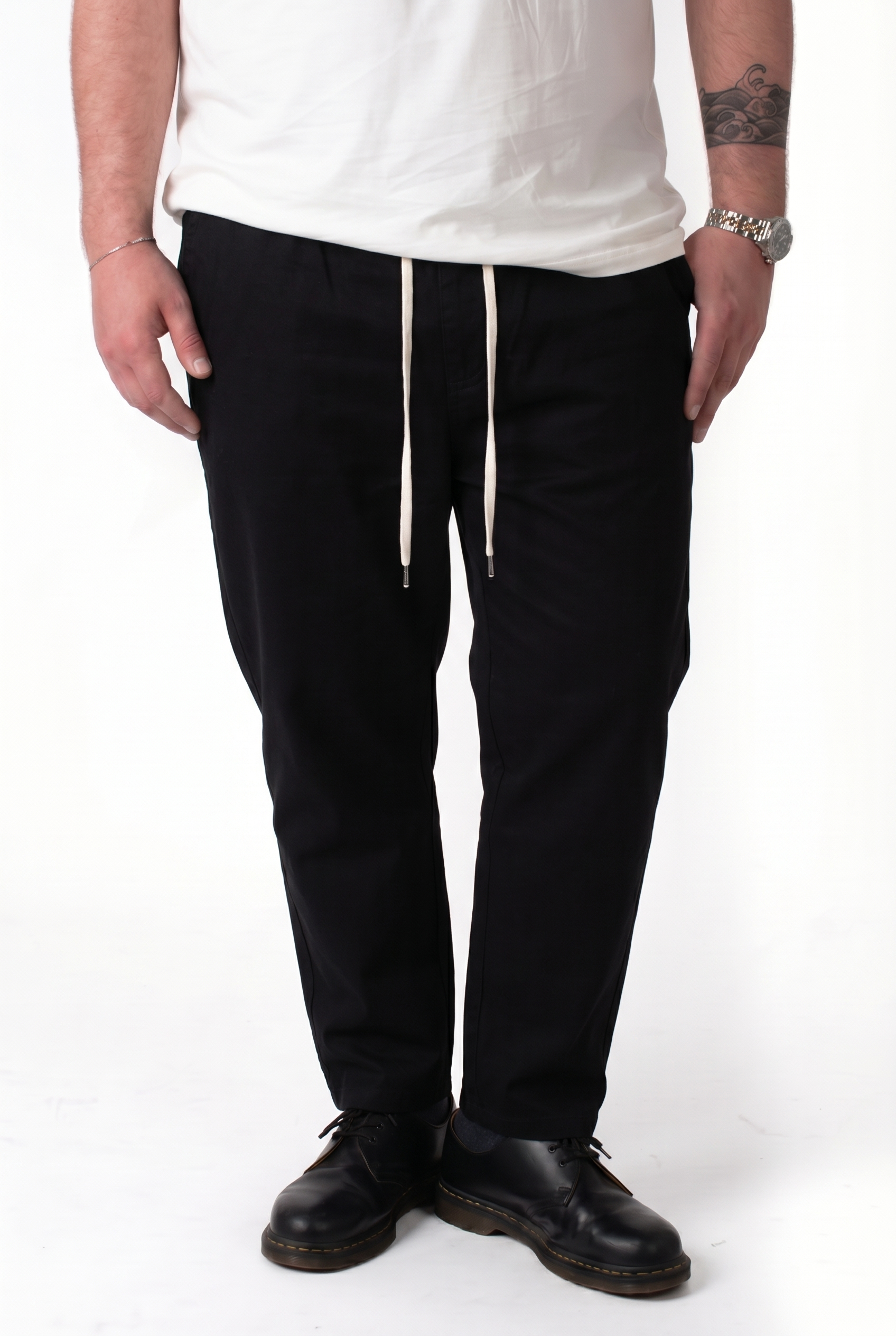 Pantalaccio Cannes Nero con Bustino in Molla Uomo Taglie Forti