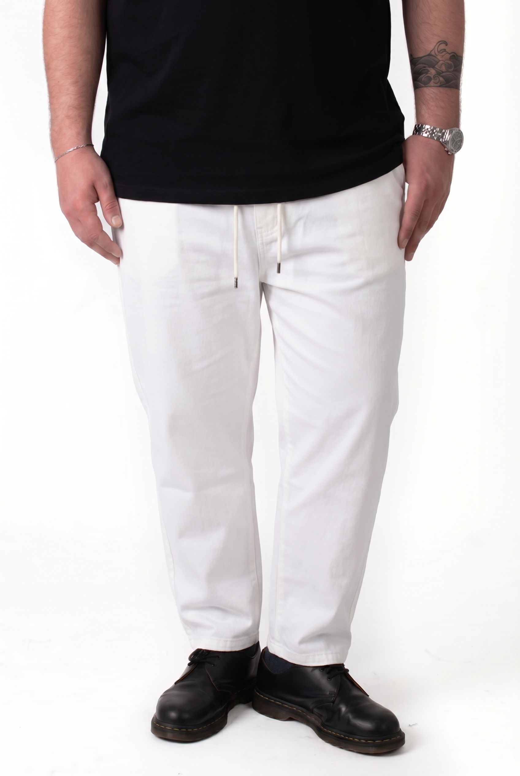 Pantalaccio Cannes Bianco con Bustino in Molla Uomo Taglie Forti