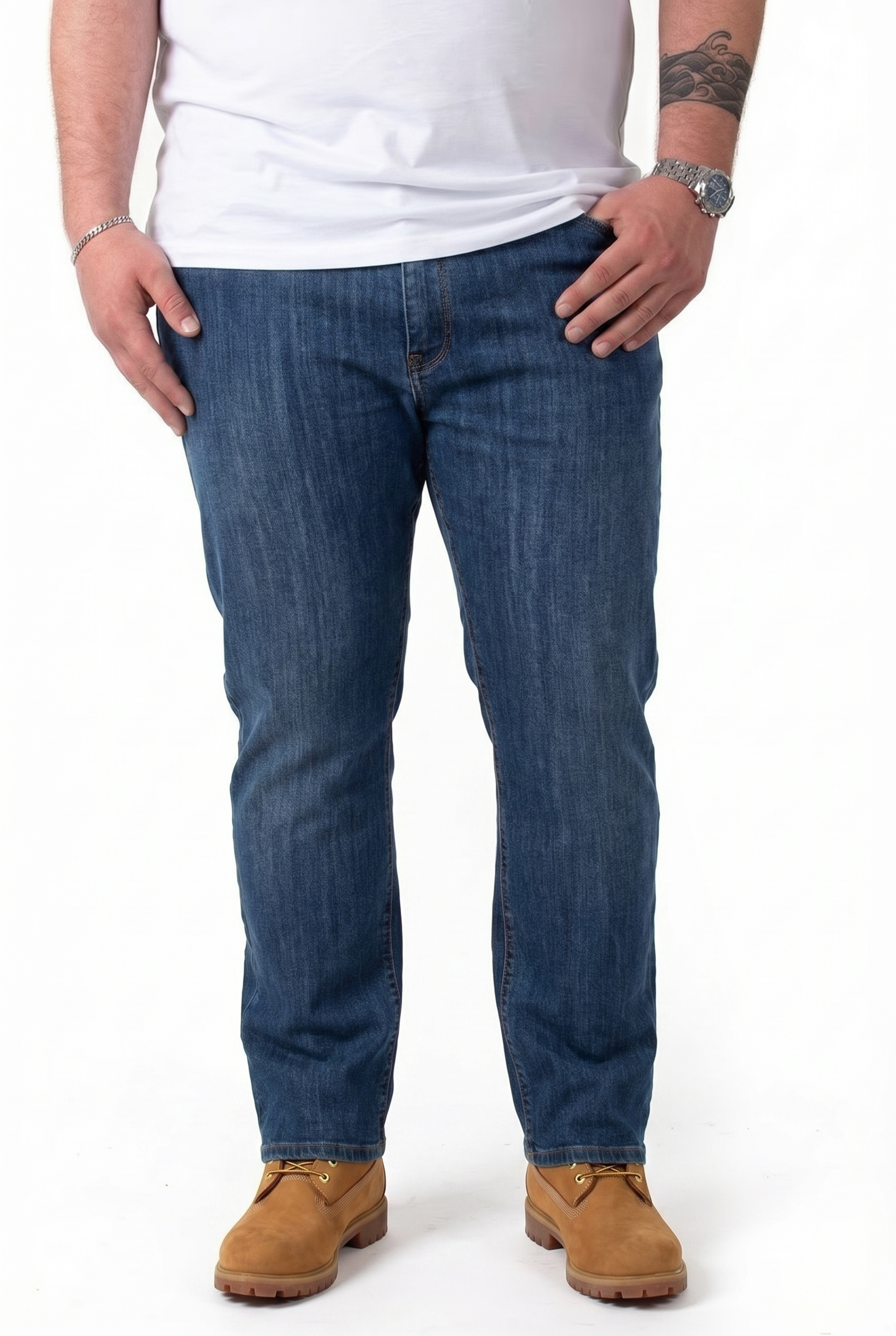 Jeans MaxFort Blu Medio Classico Uomo Taglie Forti