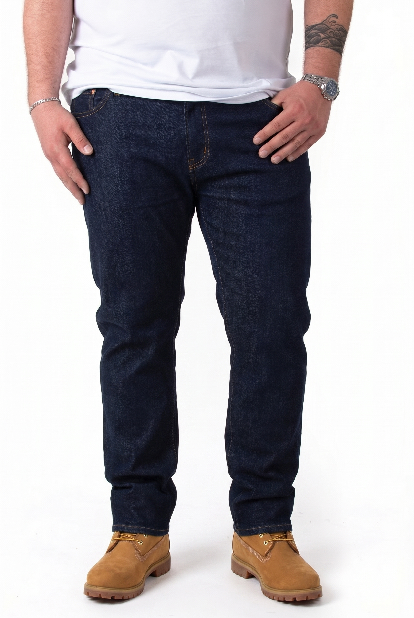Jeans MaxFort Blu Scuro Raw Uomo Taglie Forti