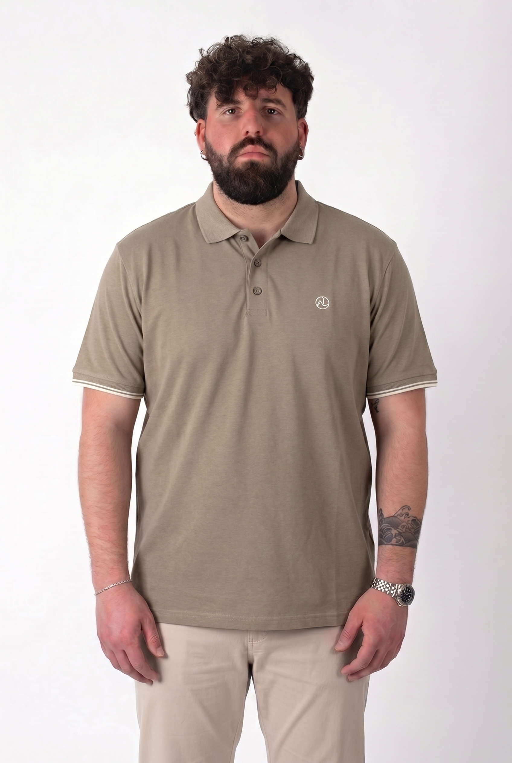 Polo Terra in cotone Uomo Taglie Forti