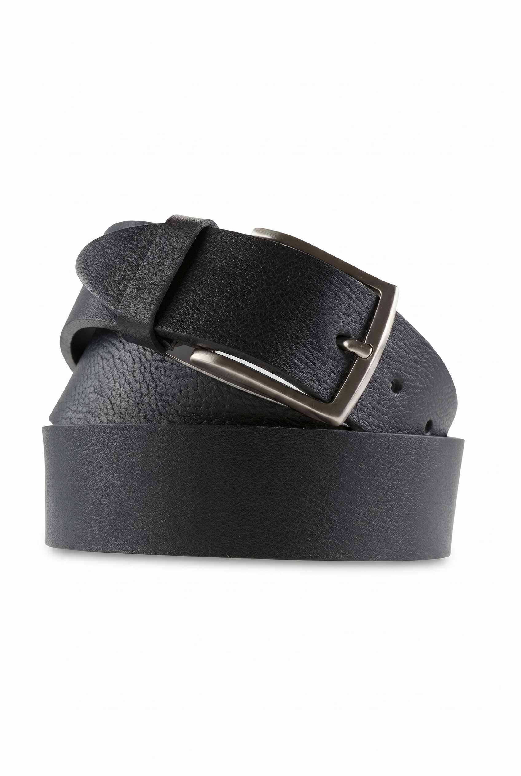 Cintura MaxFort Nera in Pelle Uomo Taglie Forti