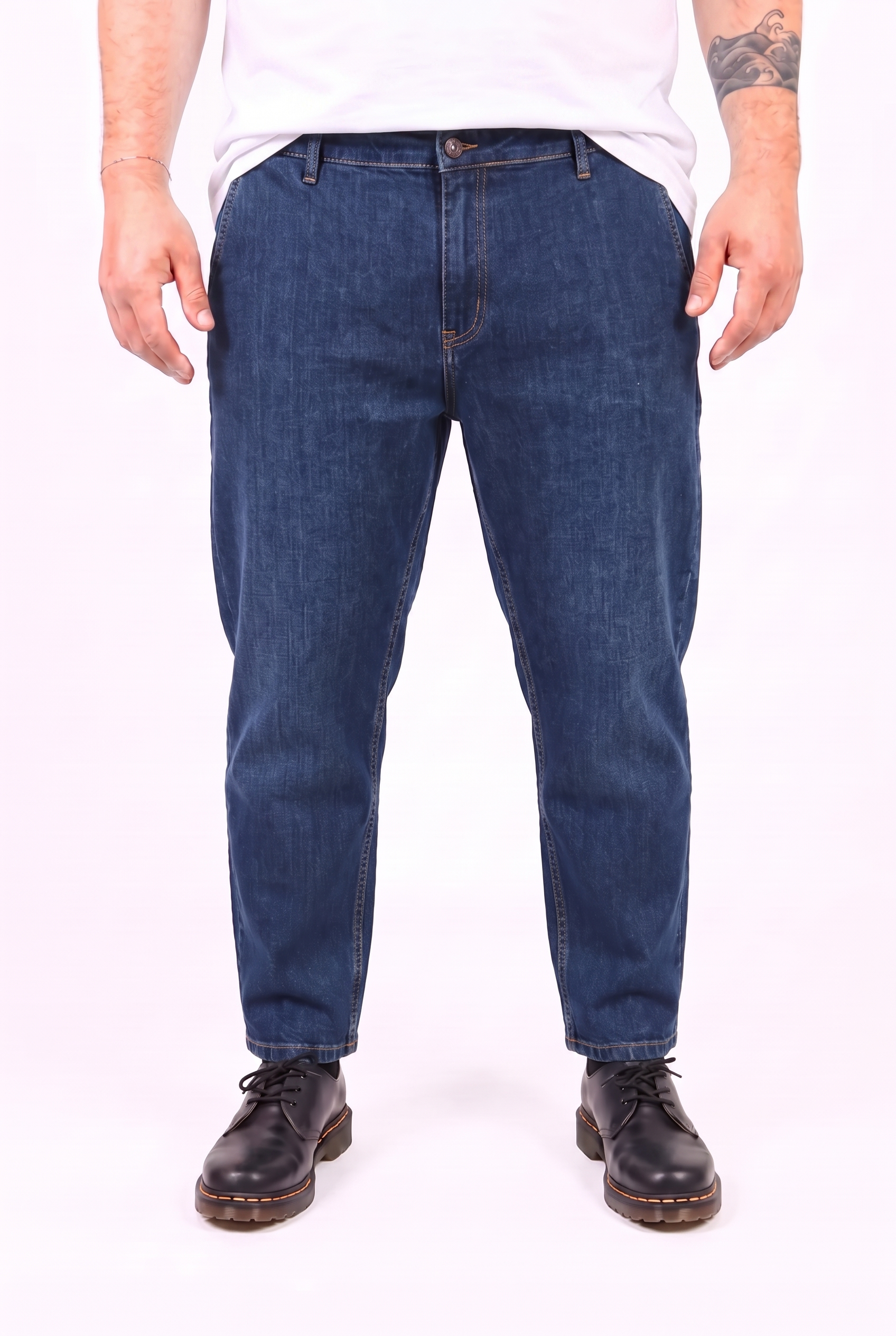 Jeans Roma Lavaggio Zero Tasca America Uomo Taglie Forti