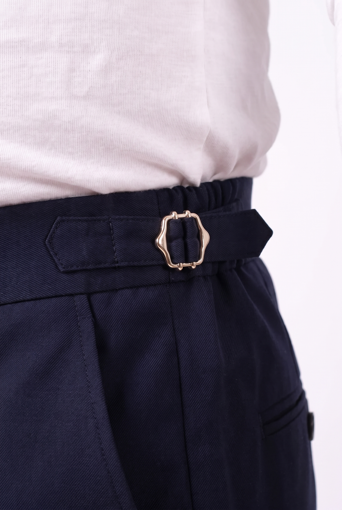 Pantalone Elegante Tokyo Blu Navy Gamba Larga Uomo Taglie Forti