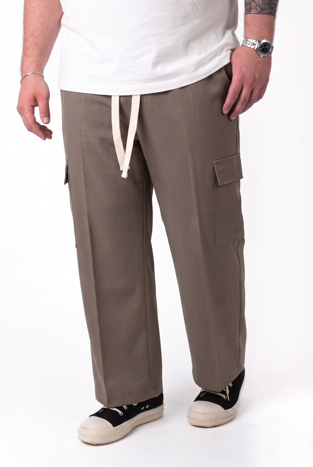 Pantaloni Seoul Cargo Fango Uomo Taglie Forti