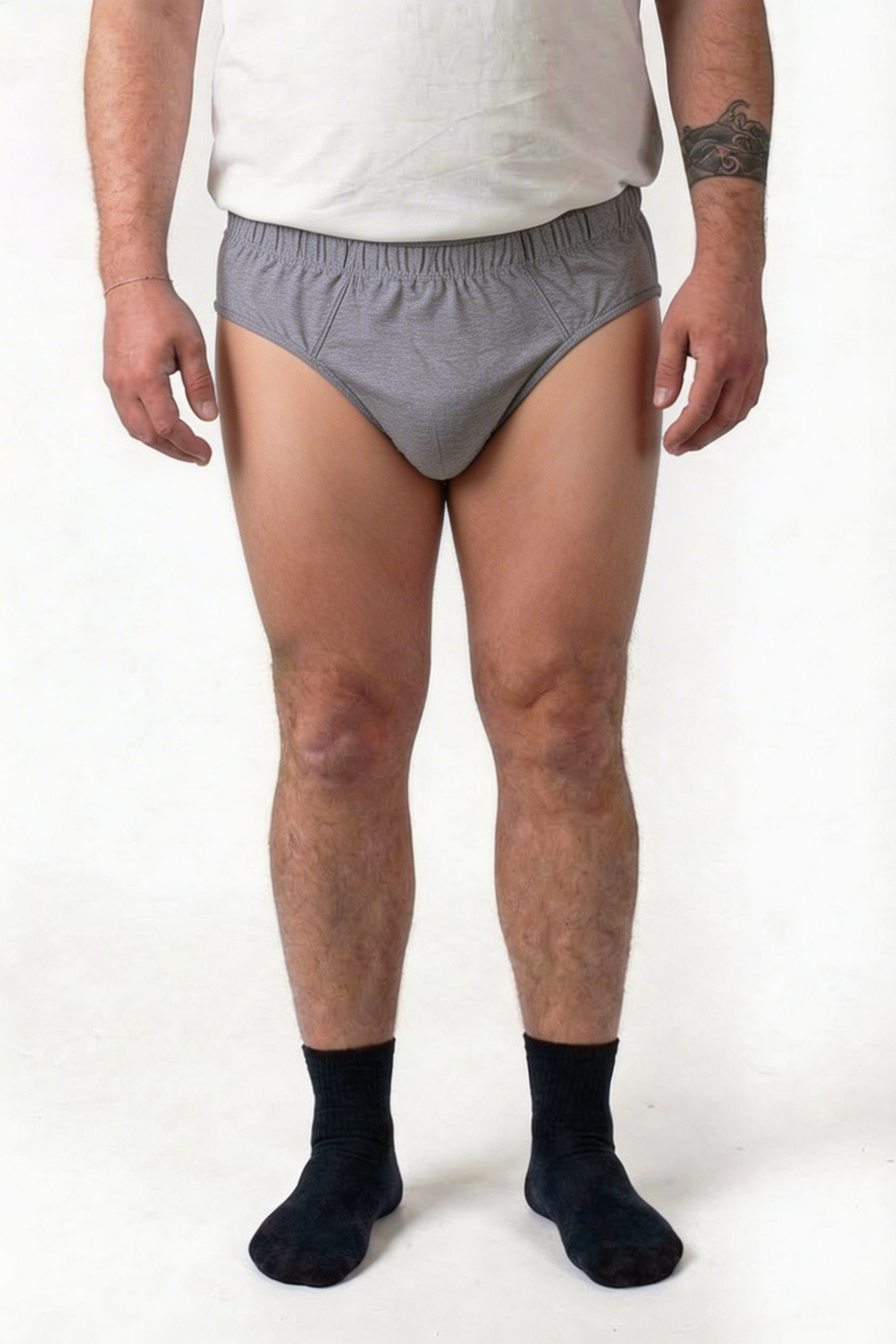 Slip Grigio 100% Cotone Maxfort Uomo Taglie Forti