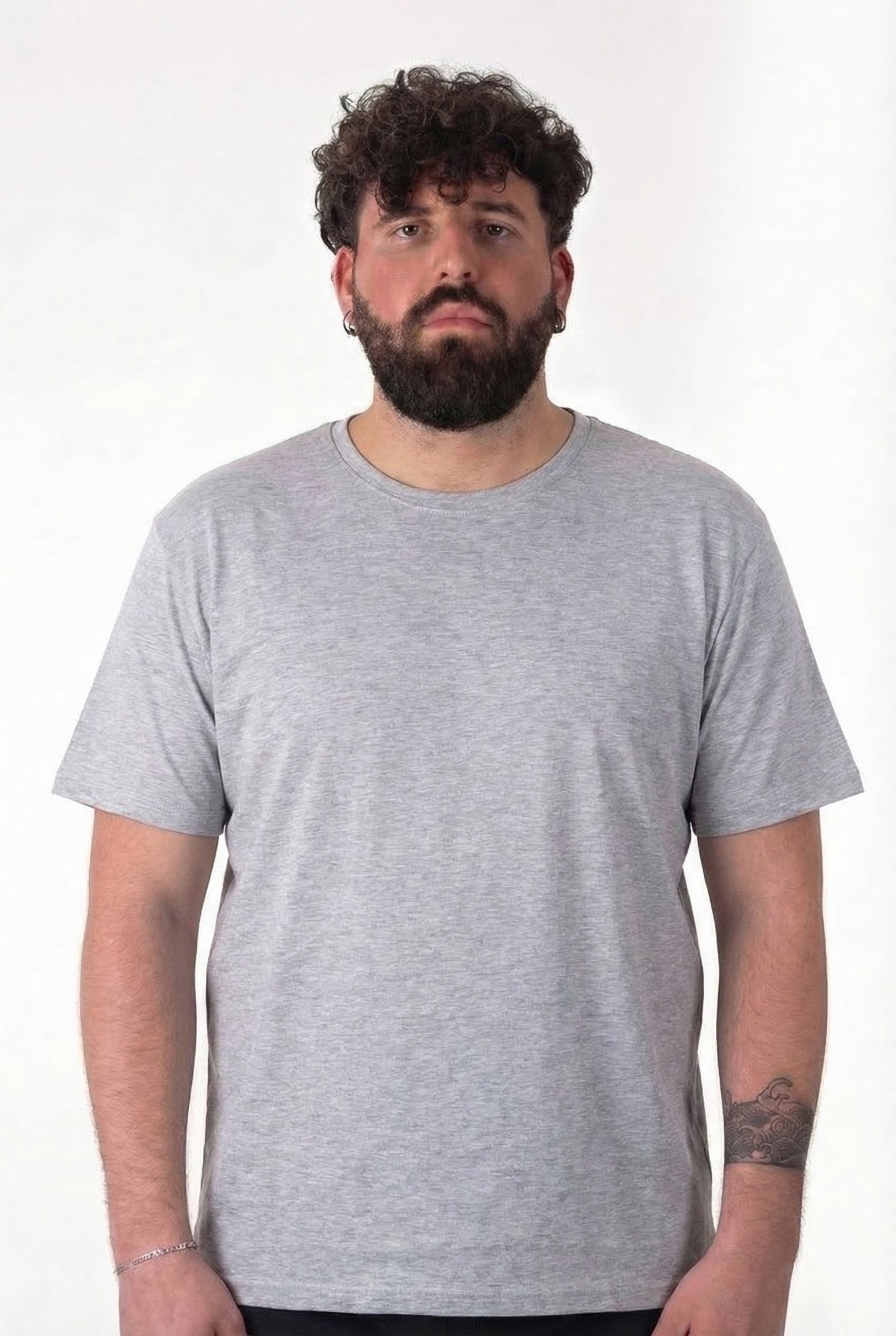 Maglia Intima Girocollo Maxfort Grigia Cotone Uomo Taglie Forti